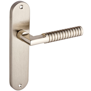 Kempston Lever  Door Handle - Dual Tone Nickel - Pair - Designer Levers