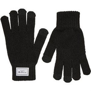 Ben Sherman Mens Touchscreen Knitted Gloves Black