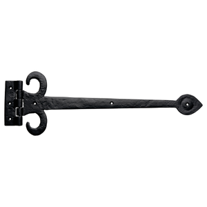 Gothic Iron Tudor Hinge - Antique Black - 450mm - Pair - Hardware Solutions