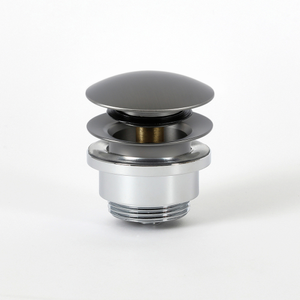 Milano - Universal Push Button Basin Waste - Gun Metal Grey