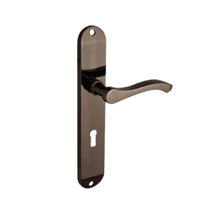 Capri Lever Long Backplate Latch Door Handle - Black Nickel - Internal - Pair - Designer Levers
