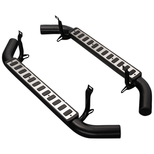 Defender 90 Fire & Ice Side Steps - Silver (pair)