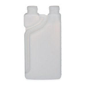 8 oz Natural HDPE Plastic Twin Neck Measure & Pour Bettix Bottles - 3250B01-B