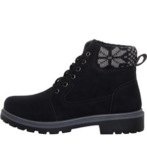 Fluid Womens Cleat Soled Boots Black