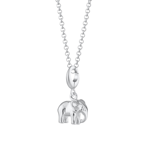 Sterling Silver Elephant Charm Necklace