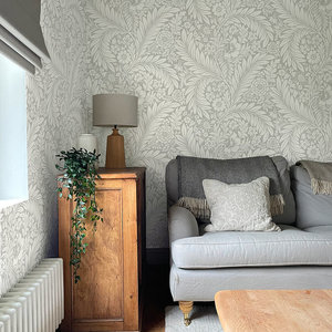 Belgravia Decor Florence Floral Leaf Grey Wallpaper - 723