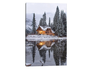 Emerald Lake Cabin In The Snow