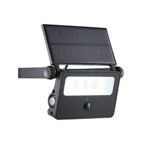 Forum ZN-37052-BLK 2W Solar Powered Security Light with PIR 6000k Black
