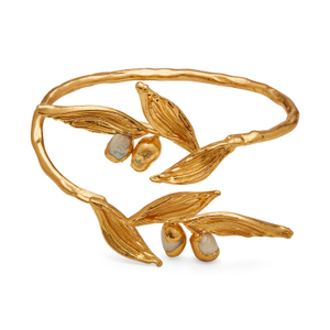Adjustable Gold Haya Bracelet With Baroque Pearls (7.5")