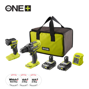 18V ONE+™ Cordless Combi Drill & Torch Starter Kit (2 x 2.0Ah)
