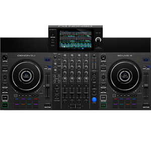 Denon DJ SC Live 4, Standalone DJ Controller with Built-In Speakers, Amazon Music Streaming & Stems