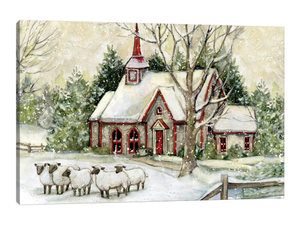 Snowy Church Sheep Gold