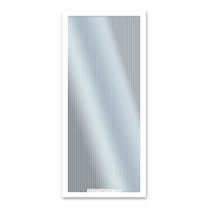 2mm Wide Straight Lines Silver Self Adhesive Stickers
