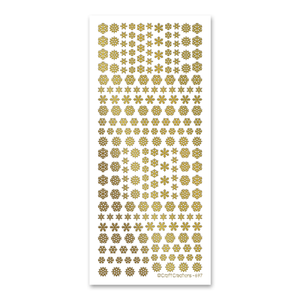 Snowflakes Small Gold Self Adhesive Stickers