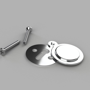Keyhole Wind/Draught Protection Cover - Chrome - External/Internal - Stormguard