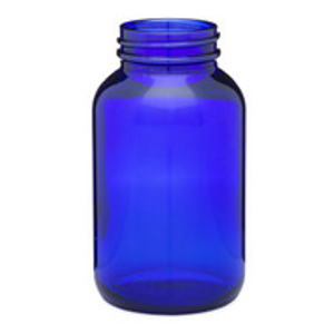 8.5 oz Cobalt Blue Glass Wide Mouth Packer Bottles (Cap Not Included) - 4235B07-B