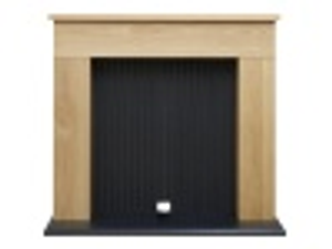 Adam Innsbruck Stove Fireplace in Oak & Black, 45 Inch
