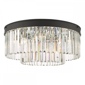 CEL4822 Celeus 6 Light Flush Matt Anthracite & Crystal