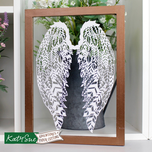 Angel Wings Paper Cutting Digital Template