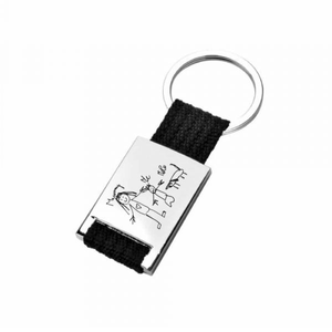 Black Childrens Drawing Keyring