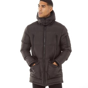 French Connection Mens Parka Zip Jacket Black