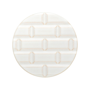 Plaque Rivoli grès émaillé - ⌀ 11,5 cm - Blanc Meudon - Déjà-vu Paris