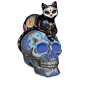 A Fur-ever Love Sugar Skull Cat Figurine Collection