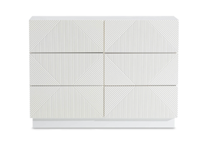 GATES White 6 Drawer Dresser