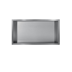 Gun Metal RVS Inbouwnis 30x30x10cm met LED verlichting