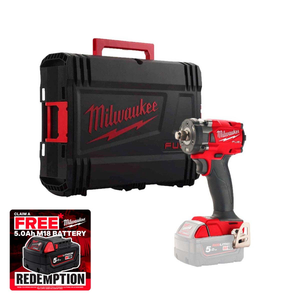 Milwaukee M18 FIW2F38-0X FUEL 3/8" Compact Impact Wrench with Friction Ring in HD Case (Body Only)