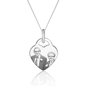 Sterling Silver Heart Photo Necklace