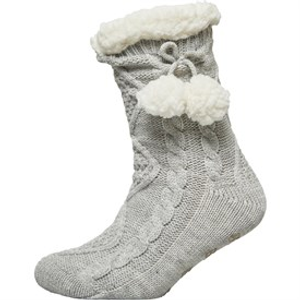 Bench Womens Josey Cable Knit Socks Grey Marl