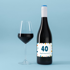Personalised Happy Birthday Milestone Merlot 75cl
