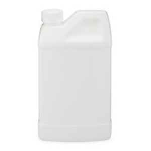 32 oz White HDPE Plastic Fluorinated Barrier F-Style Bottle with Child-Resistant Capable Cap - 4557B23