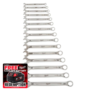 Milwaukee 4932464258 MAX BITE™ Combination Spanner Set (15 Pieces)