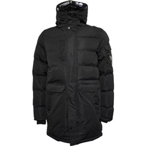 Crosshatch Mens Milwaka Long Jacket Black