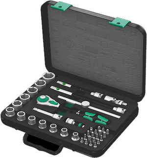 Wera Tools WERA-05003596001 3/8in Drive 8100 SB 4 Zyklop Speed Ratchet Imperial 38pc