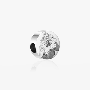 Silver Circle Photo Charm