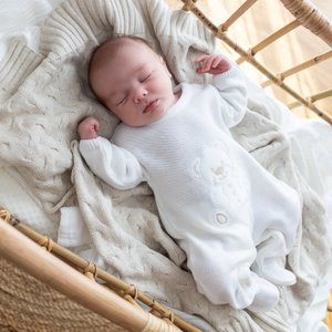 White Teddy Knitted Onesie