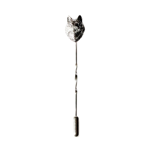 Wolf Tie Pin/Twist Tie Pin – Silver
