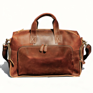 Genuine Leather Front Pockets Boarding Bag