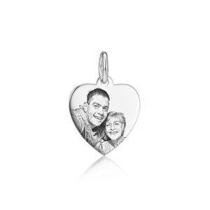 Sterling Silver Photo Heart Charm
