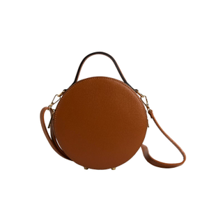 Rome Round Circle Crossbody Bag In Tan (one size)