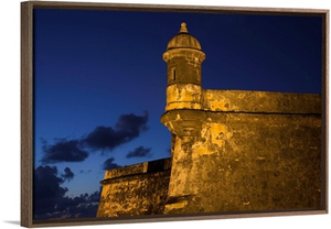 Puerto Rico, Old San Juan, San Felipe del Morro Fort, fortress walls and watchtower