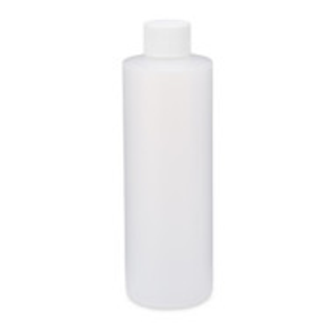 8 oz Natural HDPE Plastic Cylinder Bottles - 3560B13NAT