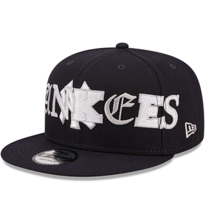 New Era New York Yankees 9FIFTY MLB Team Typography Baseball Cap - Navy - S/M / Navy