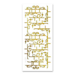 Fancy Brackets Gold Self Adhesive Peel Off Stickers