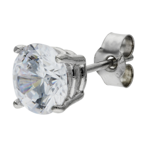9ct White Gold Cubic Zirconia Stud Earring