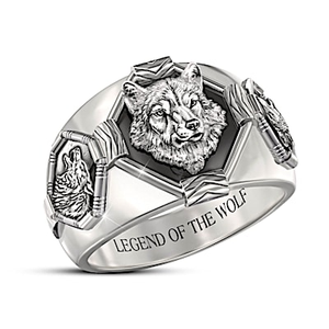 Legend Of The Wolf Men's Ring Size 10
