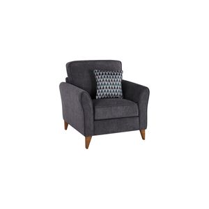 Jasmine Armchair in Orkney Fabric - Graphite with Newton Ocean Scatters